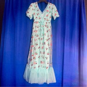 Light Blue Cherry Sequin Dress 🍒🩵